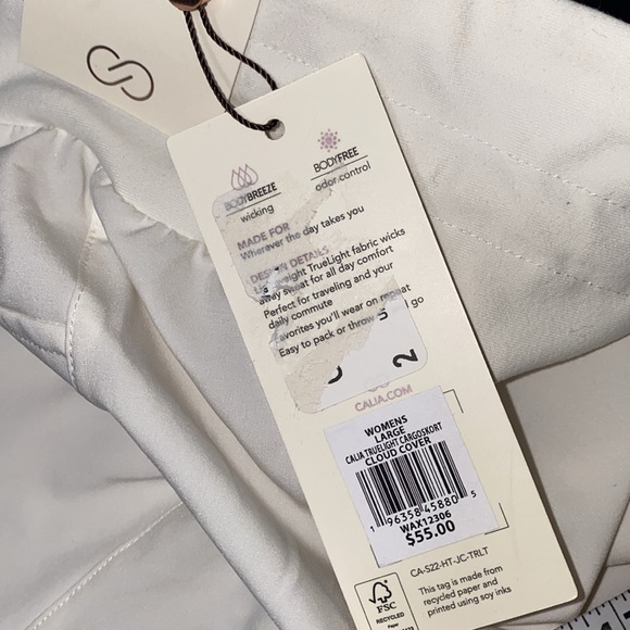 NWT CALIA Truelight Cargo Skort Cloud Cover - Picture 3 of 4